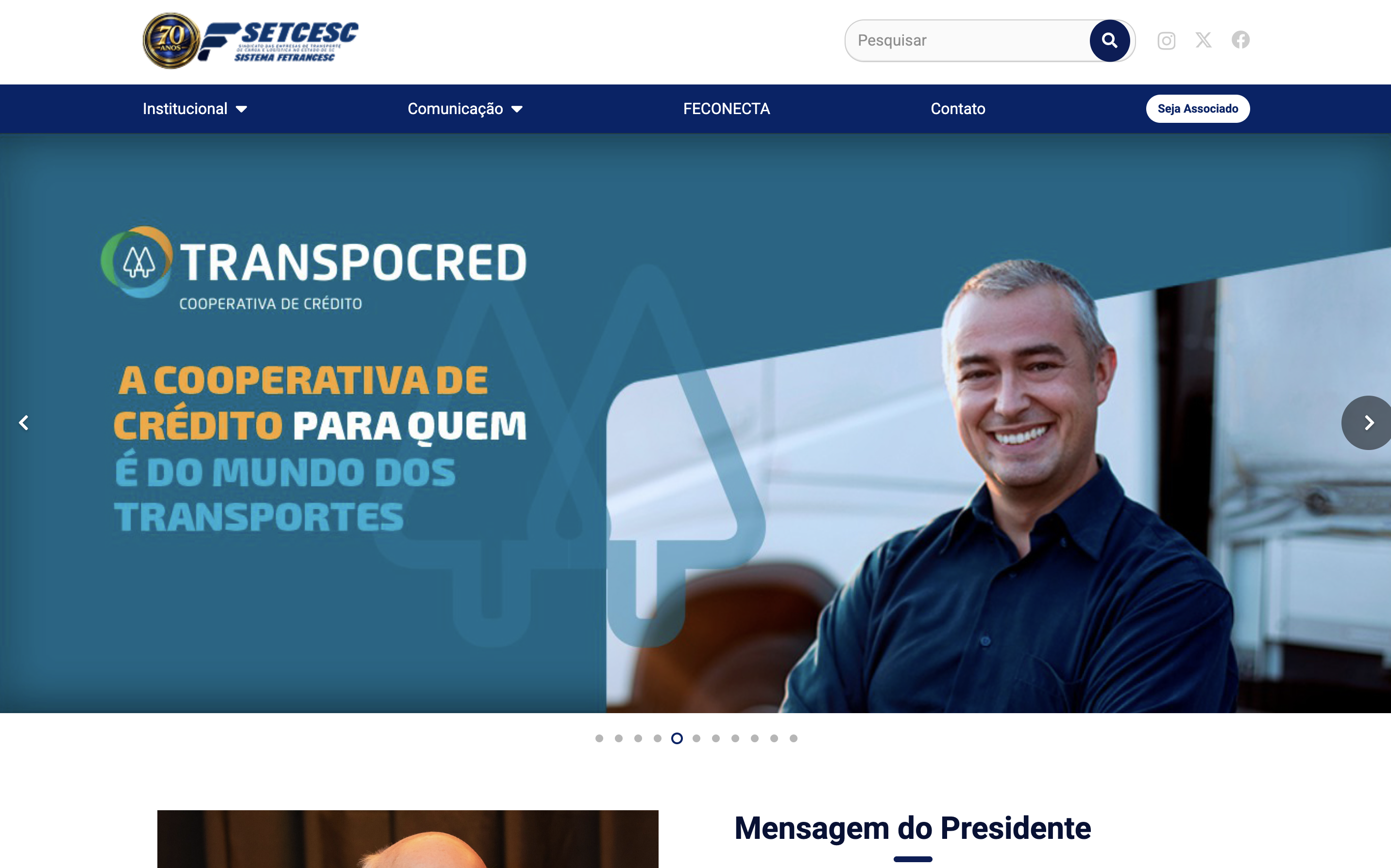 Novo site SETCESC