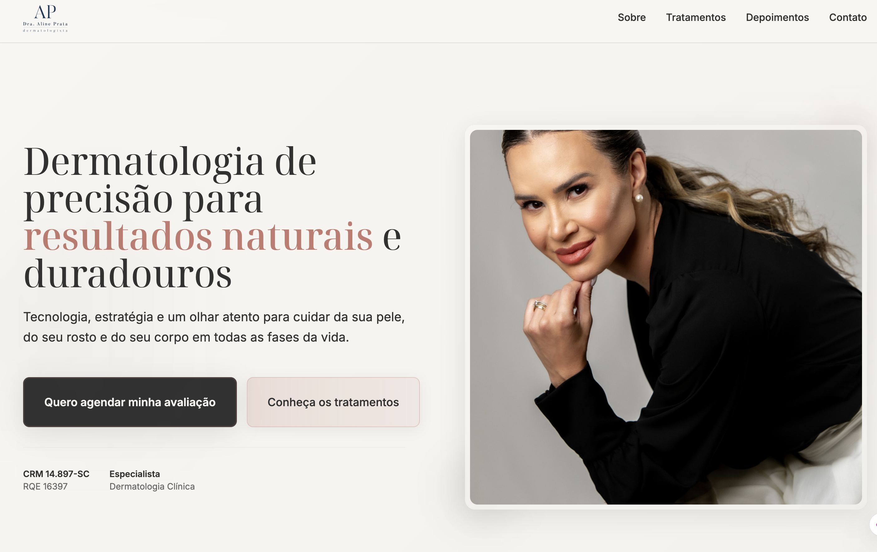 Nova Landing Page Dr. Aline Prata